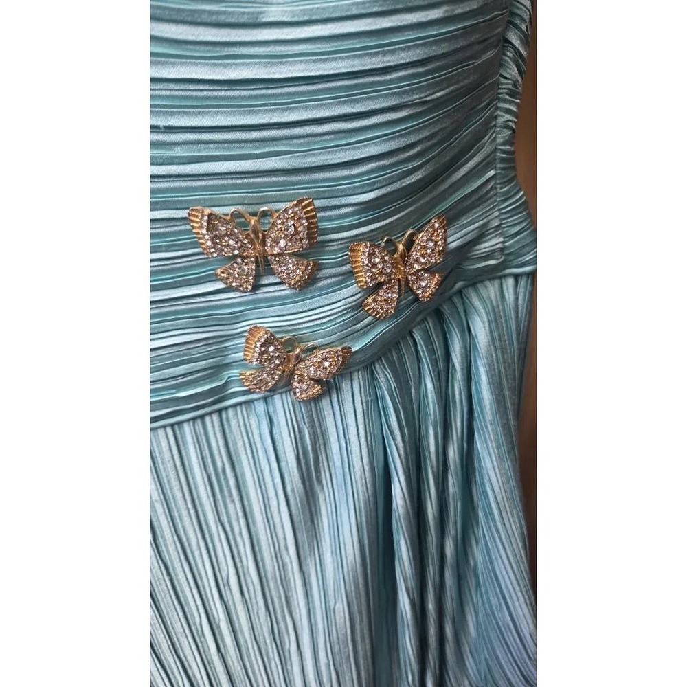 Lillie Rubin George F. Couture New York Pleated Formal Dress - Size 8 - Picture 3 of 14